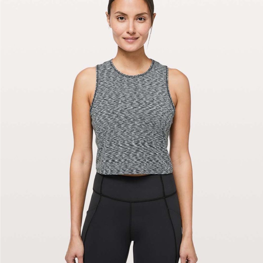 Lululemon Cinch Me Up Tank
Spaced Out Space Dye Black White